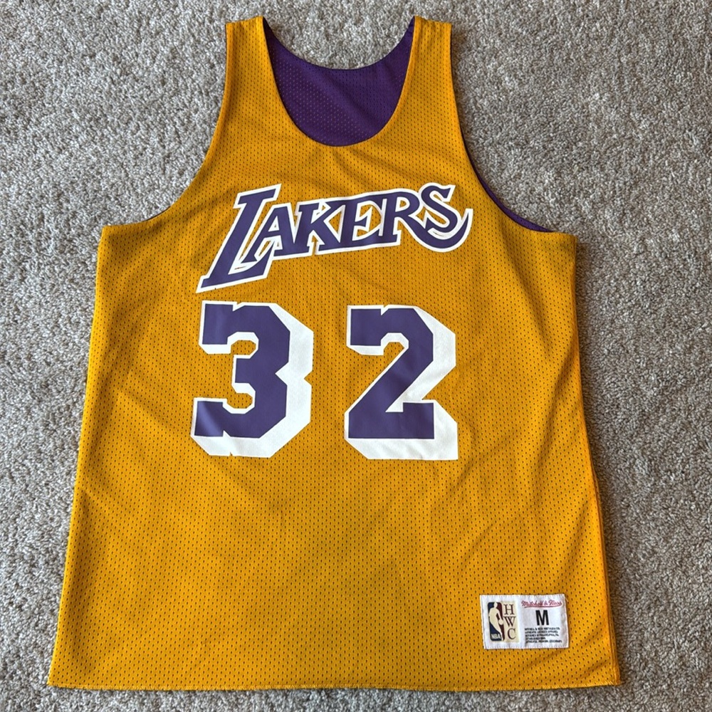 Retro Lakers Magic Johnson Reversible Jersey M